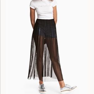 Sheer pleated skirt